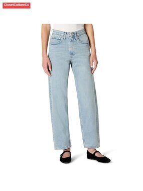 High-Rise Barrel Leg Jeans Tapered Leg Denim